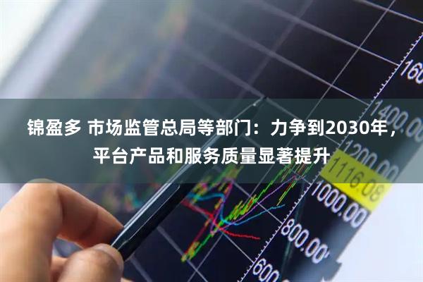 锦盈多 市场监管总局等部门：力争到2030年，平台产品和服务质量显著提升